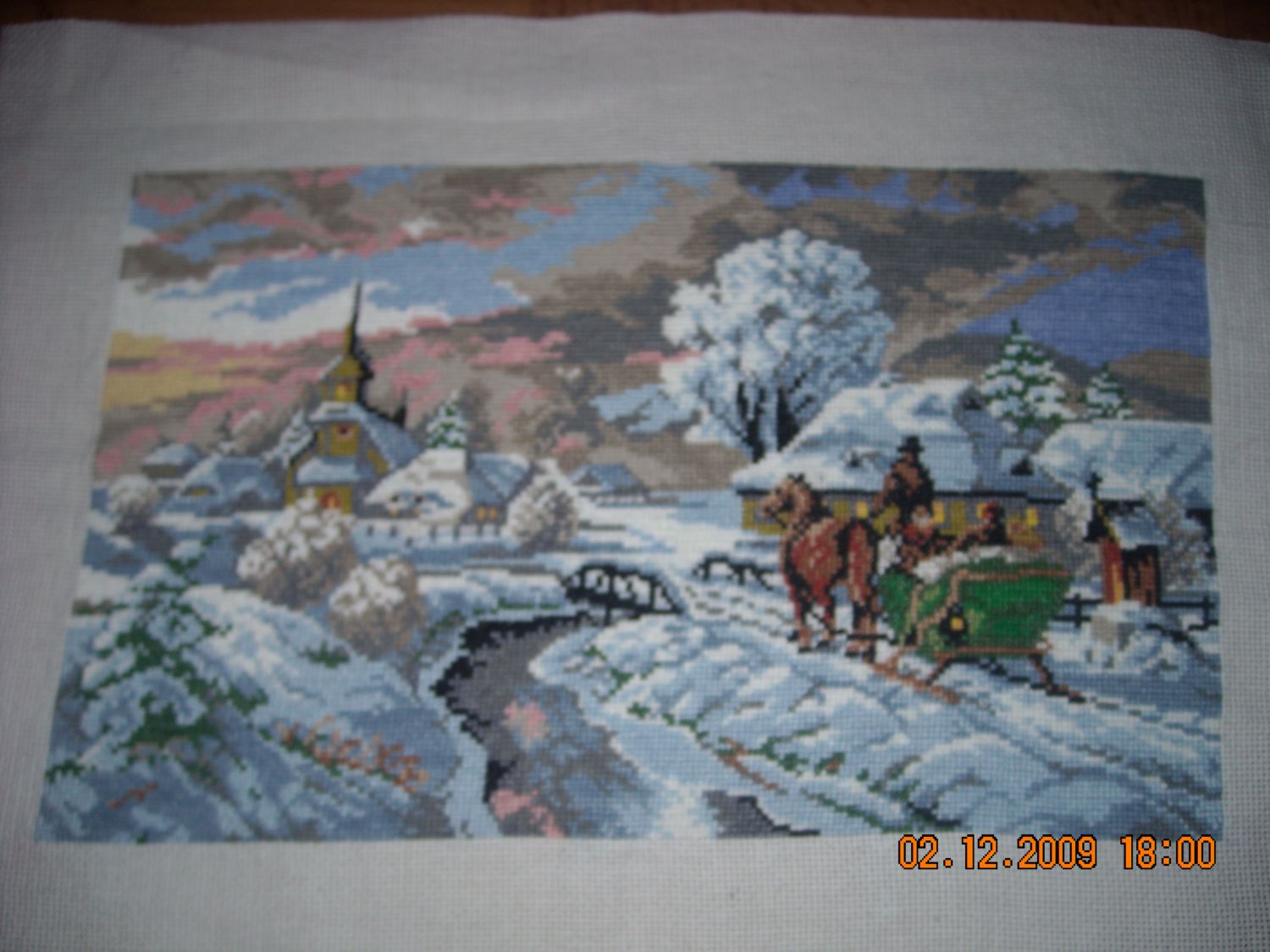 Zimná krajinka 36x22cm